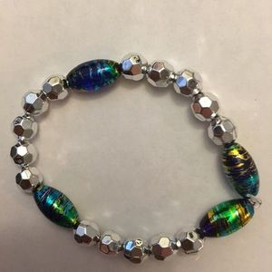 This bracelet is made of string